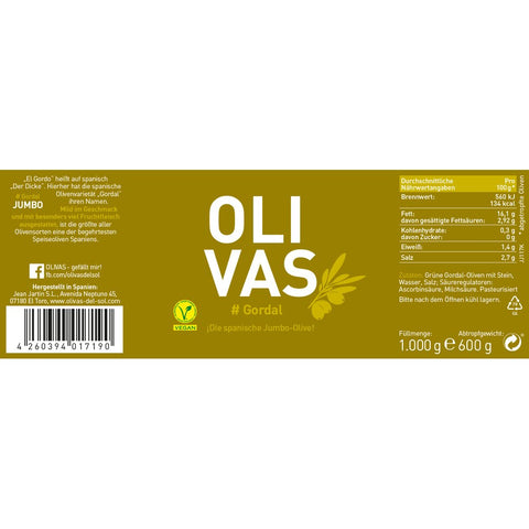Gordal Oliven - Aceitunas Gordal - OLIVAS - Spanien