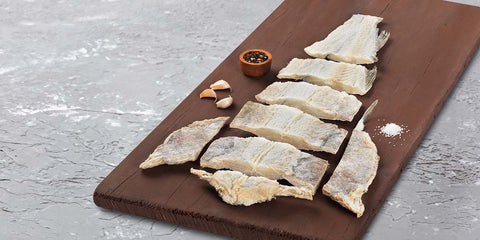 Kabeljau geschnitten 1,2 Kg-Bacalhau "Crescido" Cortado - Caxamar - Portugal